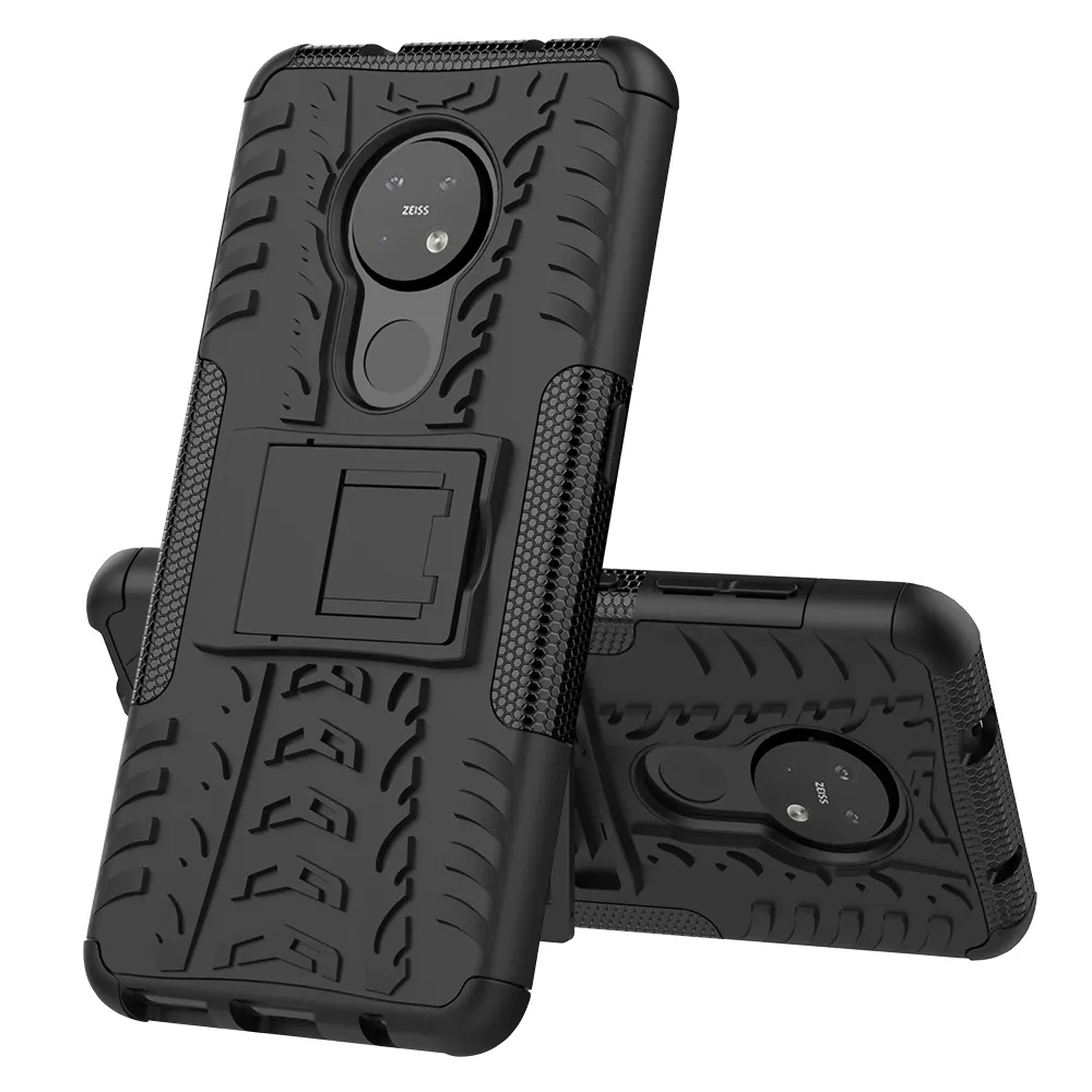 2 in 1 Rugged Shockproof Armor Kickstand Shell For Nokia 7.2 6.2 Back Cover Cell Phone Case For Nokia 31 61 Plus 72 Cases