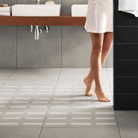 Tapis de douche Transparent antidérapant, autocollants de douche antidérapants à peler et à coller