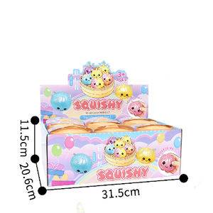 Jouet Squishy Licorne 8,5 cm, <span class=keywords><strong>2</strong></span> styles, Gel pailleté Malt/Lumière, Boîte de présentation de 12 pièces, Extensible, Anti-stress, Fidget, PU - Product Image 6