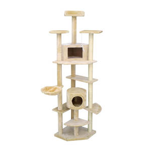 Hitam kayu solid <span class=keywords><strong>maine</strong></span> <span class=keywords><strong>coon</strong></span> kawaii besar hitam scraper kucing pohon xxl desain kecil - Product Image 2