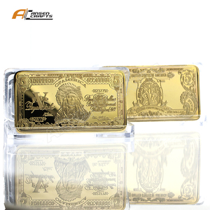 Bộ sưu tập kim loại thủ công thanh mạ vàng rắn vuông đồng xu vàng thỏi - Product Image 4