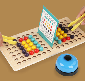 Campos de batalla de madera con <span class=keywords><strong>juego</strong></span> de cuentas para niños Kindergarten Educación temprana Rompecabezas Color Cognición Montessori Juguetes - Product Image 2