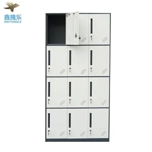 High Quality Metal Storage Modern Design Metal Locker With Hanger Modern Staff 12 Door Storage Wardrobe Stainless Steel Locker