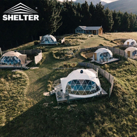 Tentes dôme géodésique à marque personnalisée Glamping Camping Hotel Pvc Igloo Outdoor Luxury Dome House en hiver