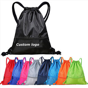 Custom Logo Promotional Polyester <b>Drawstring</b> <b>Bag</b> Nylon Fitness Room Basketball Shoes Beach Backpack Gym Sports Backpack <b>Bag</b> - Product Image 1