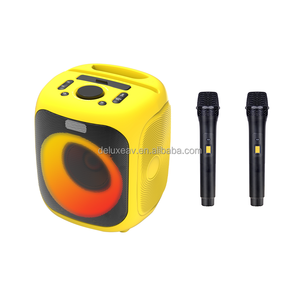 <strong>Cheap</strong> Price 4 Inch 20W Mini Portable Smart Party Speaker with APP <strong>Karaoke</strong> <strong>Machine</strong> Wireless Microphone Parlantes - Product Image 2