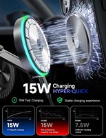 Support de chargeur de voiture magnétique sans fil en gros, charge rapide 15W, forte aspiration 360° °   Rotation, logo personnalisé OEM, livraison rapide