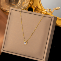 Accesorios de Mujer al Por Mayor Joyería en Acero Inoxidable que no se Deslustra Hipoalergénica Bijoux Femme Collares de Joyería Chapada en Oro