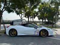 Convient pour Ferrari 458 Italian Spider Body Kit SP Style Semi Carbon Fiber Bumper Front, Rear Bumper, Side Skirts, Engine Hood