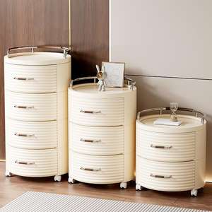 Armoires <span class=keywords><strong>de</strong></span> <span class=keywords><strong>rangement</strong></span> en <span class=keywords><strong>plastique</strong></span> cylindriques beige tendance pour la chambre <span class=keywords><strong>à</strong></span> coucher, chariots <span class=keywords><strong>de</strong></span> <span class=keywords><strong>rangement</strong></span> en <span class=keywords><strong>plastique</strong></span> portables <span class=keywords><strong>à</strong></span> 4 niveaux avec <span class=keywords><strong>roulettes</strong></span> - Product Image 3