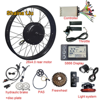 Kit de conversion de moteur de moyeu arrière sans balais et sans engrenages pour vélo électrique 48V 1000W 1500W 26 pouces Fat 26x4.0