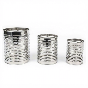 Ensemble de supports de rangement en métal, type minimaliste, empilables, pour pots de fleurs, utilisation dans le salon, petite taille - Product Image 4