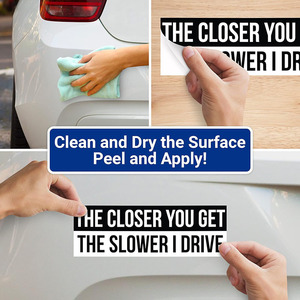 Car Decals Vinyl Rear <b>Bumper</b> <b>Stickers</b> Rectangle Self Adhesive Digital Printing For Car Windows Promotional Gifts - Product Image 2