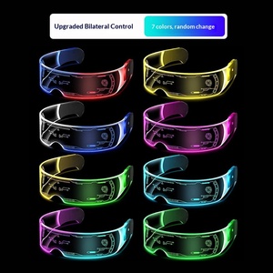 Lunettes de <span class=keywords><strong>mode</strong></span> en acrylique lumineuses LED Cyberpunk Tech - Nouveautés pour Pâques, Halloween, festivals de musique, bars, discothèques et soirées - Product Image 3