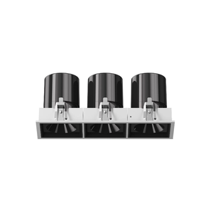 Kyqee-Foco empotrado de tres cabezas, COB, cuadrado, galvanizado, ajustable, empotrable, para casa, hotel, interior - Product Image 1