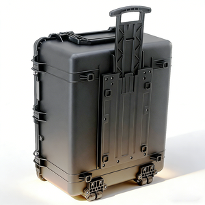 Maleta de Ferramentas Rígida de Plástico com Rodinhas a Preço de Fábrica, Alça Retrátil, Espuma Universal Pré-Cortada e Carrinho para Transporte - Product Image 3