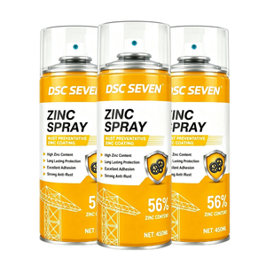 Peinture aérosol galvanisée à froid en gros, 450 ml, anti-rouille, revêtement d'entretien général pour surfaces métalliques, <span class=keywords><strong>bois</strong></span> et plastique - Product Image 5
