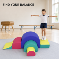Ensemble modulaire de blocs de jeu souples pour enfants, tunnel en mousse et rampe d'escalade pour crèches et maternelles, vente en gros OEM