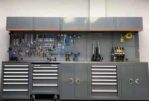 GD новый тип Многоцелевой большой нержавеющей стали инструмент для хранения гаража шкаф сервисный инструмент Стенд композитная рабочая станция - Product Image 5