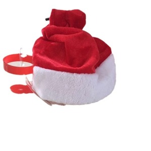 Christmas <b>Drink</b> <b>Hat</b> Red Satin Beer Helmet Party Accessory Unisex Winter Festive <b>Hat</b> - Product Image 5