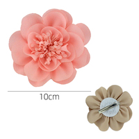 Fleur en mousseline de soie 1 pièce, 10cm, épingle à cheveux pour enfants et bébés