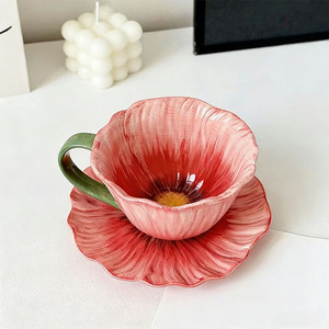 Juego de Platos de Porcelana con Diseño Floral en Relieve de Diseño Coreano Ecológico con Diseño Moderno Pintado a Mano para Fiestas, Cenas <span class=keywords><strong>y</strong></span> Vajilla - Product Image 6