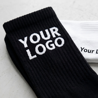 Chaussettes classiques épaisses en coton pour hommes, personnalisables avec logo, chaussettes blanches pour hommes, respirantes, douces, élégantes et sportives