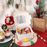 Fabricant blanc enfants carton alimentaire Petit gâteau Biscuit donut bonbons quadrate cadeau Emballage réutilisable Snack boîte