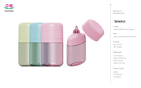 Flacon vide de luxe 30ml 50ml en plastique pour crème solaire, emballage cosmétique mat en forme de capsule pour crème de soin et écran solaire
