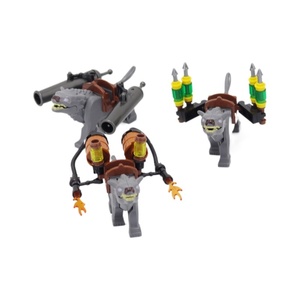 Ensemble de construction transfrontalier MOC en plastique ABS de 40 petites pièces, figurines d'animaux (loup) et armes pour scènes de <span class=keywords><strong>bataille</strong></span> dans la <span class=keywords><strong>jungle</strong></span> - Product Image 5