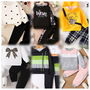 Conjuntos Deportivos para Niños, Ropa Infantil de Punto, Estilo Casual Elegante, Trajes de Leggings para Niñas, Otoño, 2 Piezas, Conjuntos Deportivos para Niños y Niñas - Product Image 4