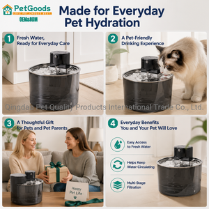 Fontanella d'Acqua Wireless per Animali Domestici da 2,8L con Vassoio in Acciaio Inox 304, Distributore Automatico Filtrato per Cani e Gatti per Casa - Product Image 4