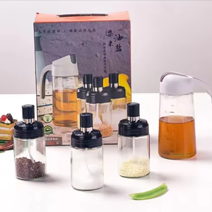 Juego de Cuatro Frascos de Vidrio de Diseño Avanzado con Apertura y Cierre Automático para <span class=keywords><strong>Aceite</strong></span> de <span class=keywords><strong>Oliva</strong></span>, para Cocina, en Existencia - Product Image 3