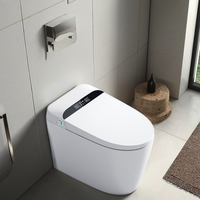 WC intelligent de luxe européen avec bidet intégré, sans réservoir, allongé, à siphon en S, certifié Watermark CE, télécommande, siège chauffant, ouverture automatique