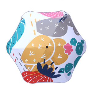 Fillet Safety Folding <b>Umbrella</b> 100cm 8 Ribs Alloy Frame Uv Resistant Cartoon Design For Travel Sunny And Rainy Use - Product Image 5