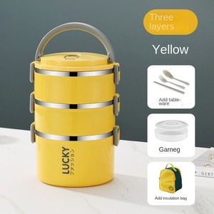 Boîte à lunch isolée scellée Boîte à repas en acier inoxydable pour employé de bureau avec couvercle Boîte à bento chauffée pour <span class=keywords><strong>four</strong></span> à micro-ondes Étudiant - Product Image 5