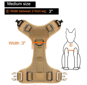 カスタムK9ワーキングドッグベスト引っ張らないフロントクリップリーシュアタッチメント戦術的な犬のハーネス - Product Image 4