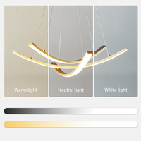 Lampe suspendue LED moderne minimaliste en laiton, longue, à hauteur réglable, blanc chaud, à intensité variable, pour table, salle à manger, cuisine, salon