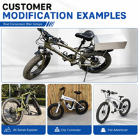 Kit de conversion de vélo à pneus larges avec moteur de moyeu 1000W 26 pouces, roue avant et arrière pour vélo à pneus larges, roue motorisée pour vélo électrique à pneus larges