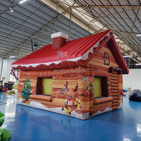Tente de Noël gonflable extérieure en forme de bonhomme de neige pour événements de Noël