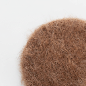 Personalizable 100% algodón Jacquard Dot Logo Sublimación Impreso Mohair Knitted Beanie Hat para inviernos cálidos - Product Image 1