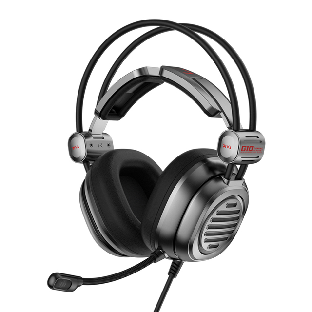 Piva 3.5mm Wired Soundproof Headphones 53mm Omnidirectional ENC Noise Canceling Microphone Esports Gaming Earbuds Aviation DJ