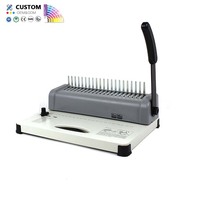 Ofitech A4 12 feuilles manuel peigne Clip bande anneau en caoutchouc 21 trous colle reliure Machine outil de reliure pour ordinateurs portables