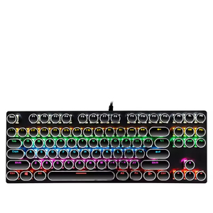Teclado Mecánico Retro Punk de 87 Teclas, Nuevo, con Cable USB para Juegos de PC, Gran Venta - Product Image 1