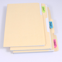 Carpetas Foska A4 FC, Tamaño Carta, Tamaño Legal, para la Escuela, Negocios, Oficina, Color Amarillo Manila, para Documentos y Papel, con Diseño de Pestañas de 1/3