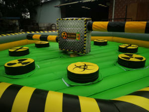 Pista de Obstáculos Inflable de PVC Personalizada para Adultos, Arena Deportiva de 8x8m, <span class=keywords><strong>Alquiler</strong></span> Incluye Soplador, Reparación Fácil, Fácil Instalación, con Zona de Saltos - Product Image 6