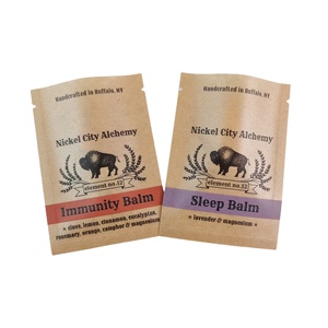 100% biodegradable 5ml 10ml 20ml papel Kraft PLA bolsa embalaje sellado térmico loción champú lavado corporal máscara embalaje muestra bolsitas - Product Image 2