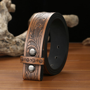 Cintura Western Cowboy Vintage Personalizzata Unisex Senza Fibbia in Lega, Design Versatile Goffrato per Uomo <span class=keywords><strong>Donna</strong></span>, Disponibilità all'Ingrosso - Product Image 6