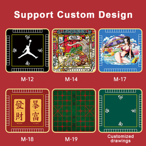 Tapis de Mahjong de Luxe Moderne Pliable avec Logo Personnalisé, Base Antidérapante en Caoutchouc, Bord Cousu Imperméable, <span class=keywords><strong>Jeu</strong></span> de Cartes de Table en Caoutchouc Naturel - Product Image 4