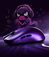 ATK DUCKBILL Souris de sport électronique sans fil 2.4G ultra légère 30000dpi Dual-mode ergonomique Longue durée de vie de la batterie